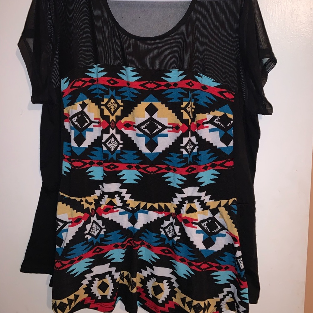MODA Plus+ Peplum style top - size 1X